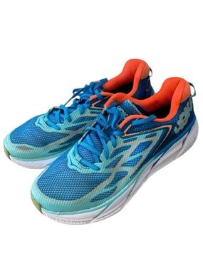 Hoka Clifton One on One Vibrant Blue & Orange Sneakers Women’s Size 10.5 Sport